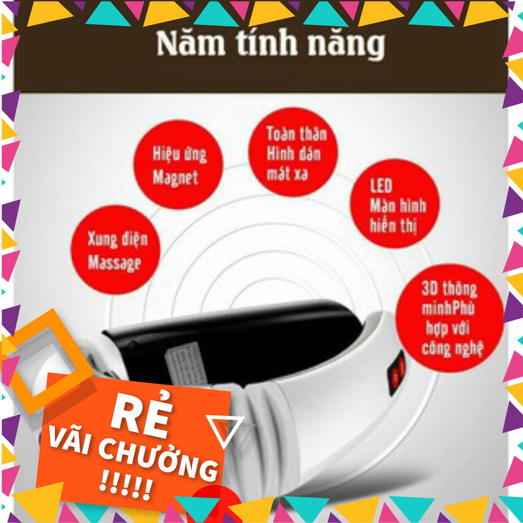 (siêu sale) Máy Massage MATA Loại Sạc Pin Trị Liệu Đau Cổ Vai Gáy - Tặng 2 Miếng Rán Xung Điện (Có Bảo Hành)