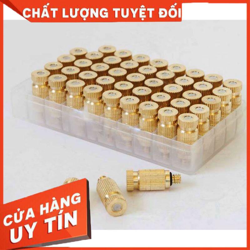 combo 10 bộ đế và béc phun sương bằng đồng làm mát
