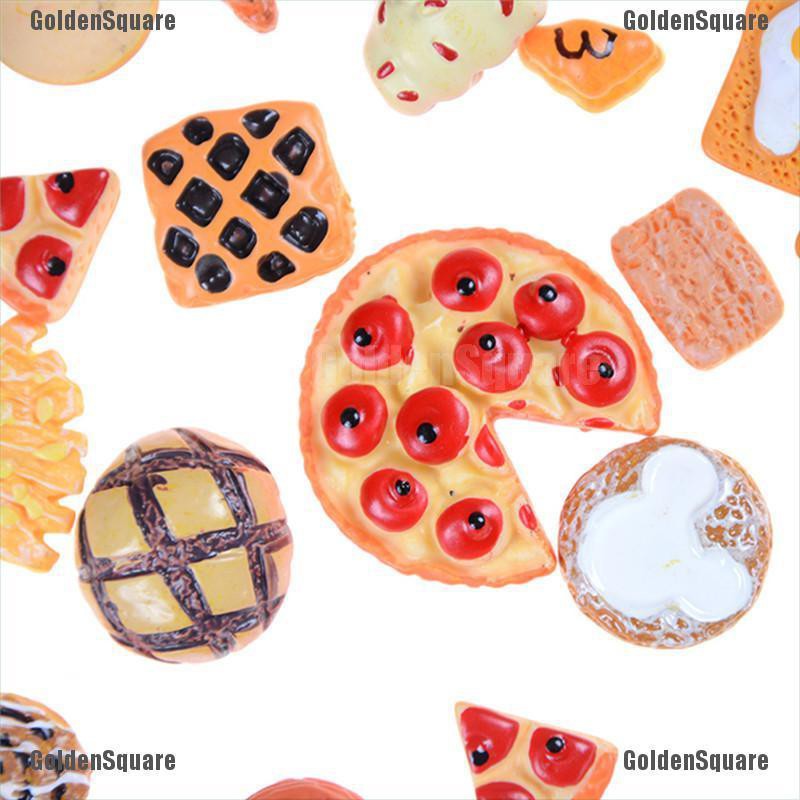 Set 10 Đồ trang trí Thức Ăn Mini Dùng Để Trang Trí Nhà Búp Bê / Kẹp Tóc /