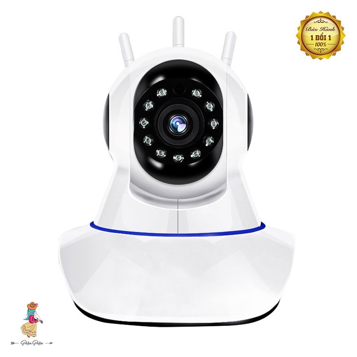 Wireless Camera Pascmio 3 râu phiên bản mới wifi camera không dây di động chất lượng HD quan sát xoay 360 độ Phặn Phặn