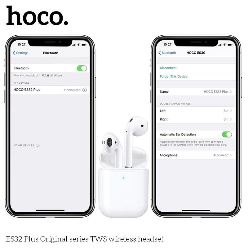 Tai nghe không dây bluetooth hOCO ES32 PLUS phiên bản cao cấp hỗ trợ định vị, đổi tên, sạc không dây