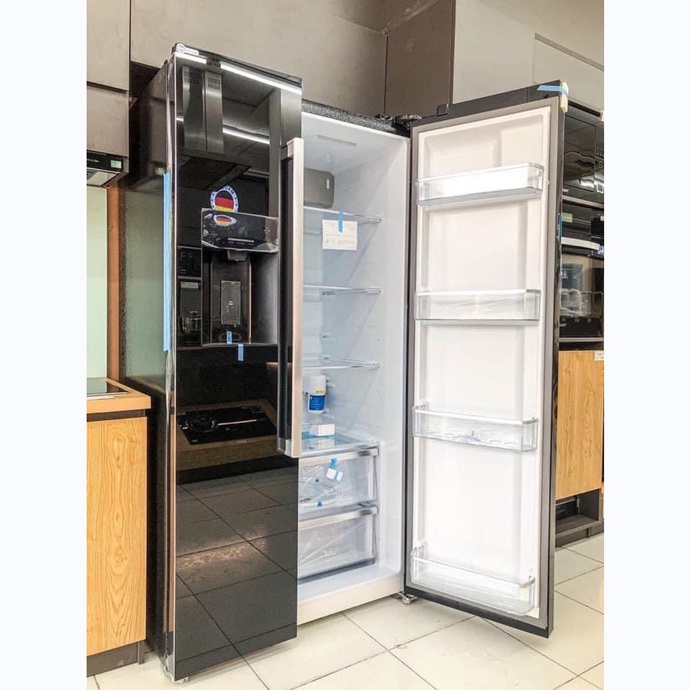 TỦ LẠNH SIDE BY SIDE KAFF KF-SBS600GLASS  Bảo hành 10 năm