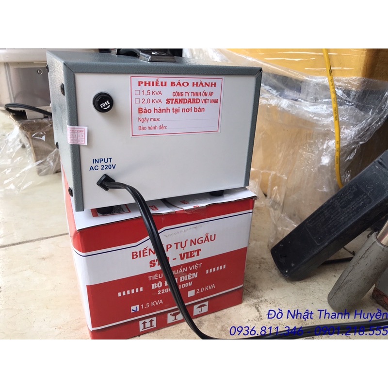 MÁY BIẾN ÁP TỰ NGẪU STD-VIET 1,5KVA | Bộ đổi nguồn 220V sang 100V 1500Va | Standa trong nhà
