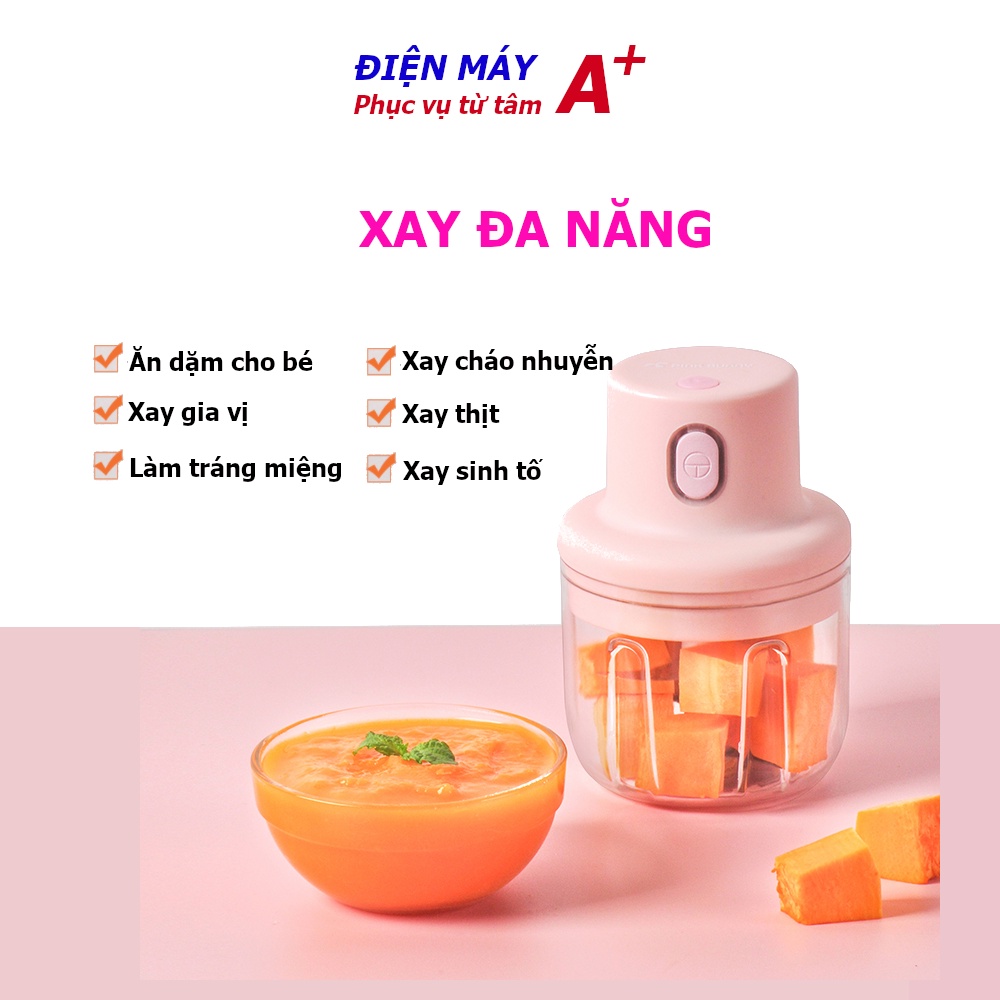 Máy Xay Ăn Dặm, Xay Cháo Chăm Sóc Trẻ Em, Người Già, 250 ml, Lưỡi Dao 3 Cánh Inox