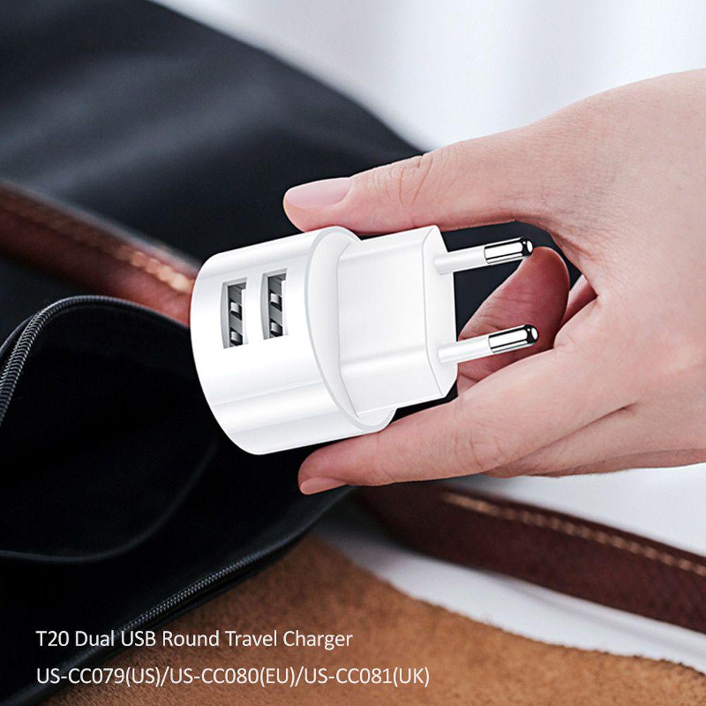 Cục Sạc Nhanh Cổng USB Kép Mini Cho Điện Thoại Di Động