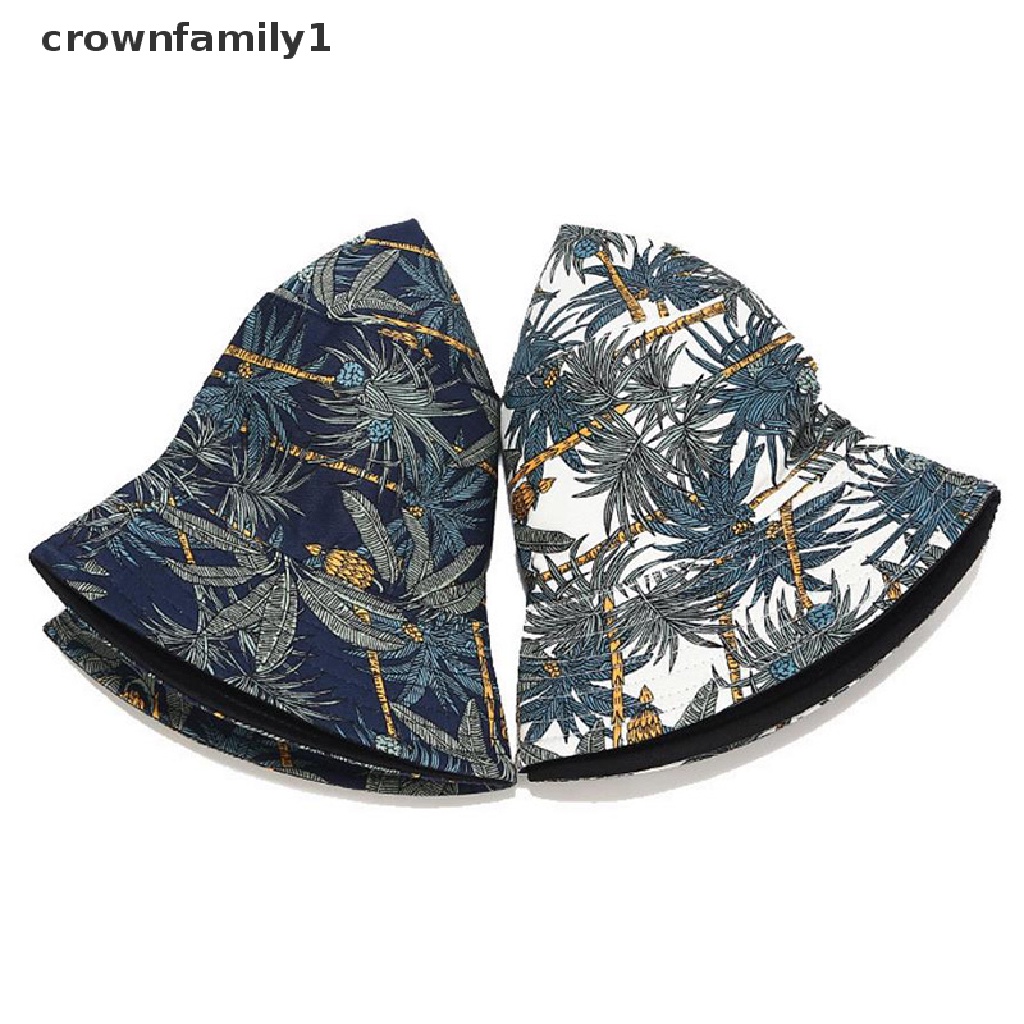 [crownfamily1] Mũ Bucket Hai Mặt Họa Tiết Hoạt Hình Graffiti Thời Trang Chống Nắng Đi Du Lịch Dành Cho Nam Và Nữ