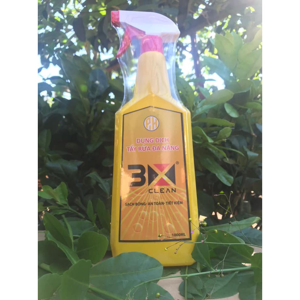 Dung dịch 3X Clean (rửa nhớt,đồ dùng sinh hoạt, nhựa, lốp xe,...)( mua 10 tặng 1)