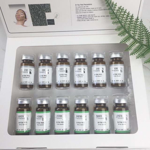 Thay da sinh học Hàn Quốc B-Tox BTOX PEEL MATRIGEN vi tảo 2 màu date xa