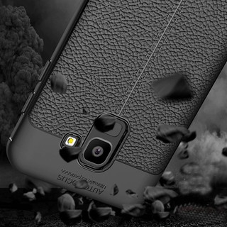 Ốp Lưng Auto Focus Vân Da Cho Samsung A6, A6 Plus, J6, A8, A8 Plus