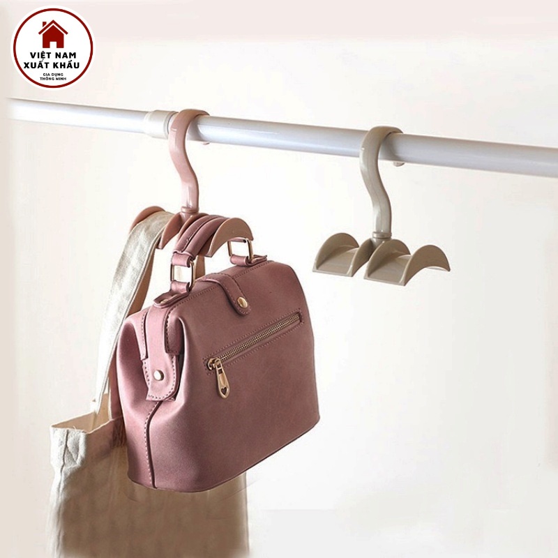 Móc Treo Túi Xách Quần Áo ,Cà Vạt ,Phụ Kiện Thắt Lưng Xoay Tròn 360 Độ Đa Năng Tiết Kiệm Không Gian