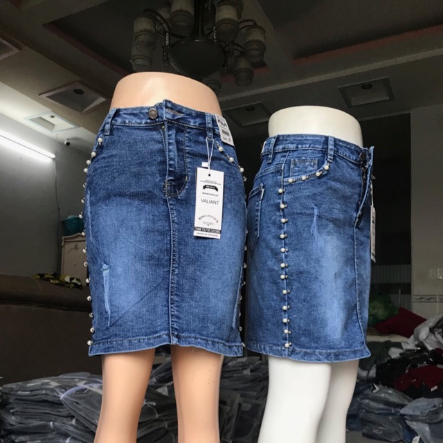 Váy jean đính đá 👗