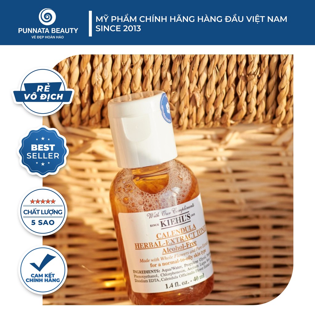 Nước hoa hồng Kiehls Calendula Herbal Extract Toner 40ml