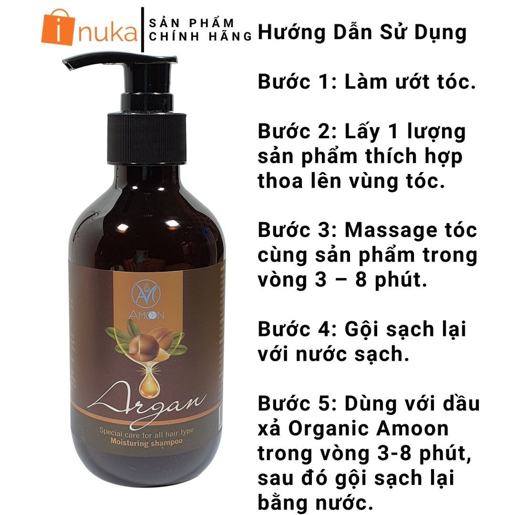 Dầu Gội Thảo Dược Ngăn Rụng Tóc, Kích Thích Mọc Tóc Nhanh Dài Amoon Hàn Quốc ( 300ml )