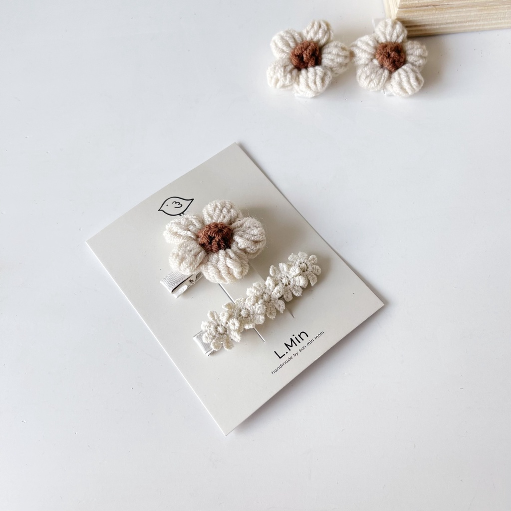 Set kẹp brown daisy