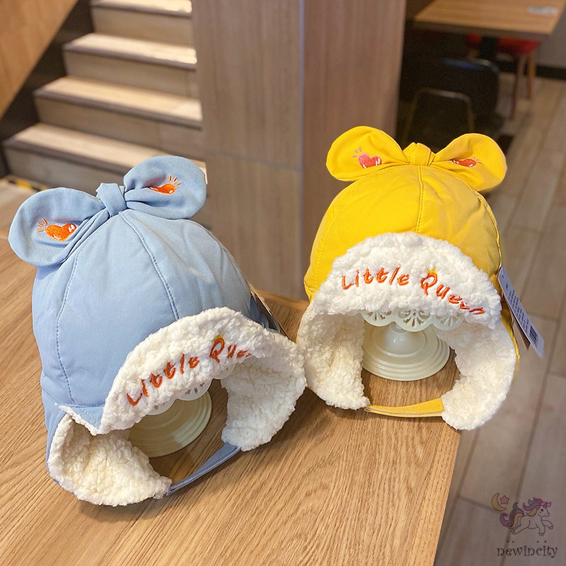 Nón nhung chụp tai xinh xắn phong cách mùa đông Hàn Quốc cho bé gái