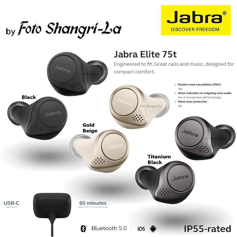 Tai Nghe Nhét Tai Jabra Elite 75t Với 4 Micro Âm Thanh Sống Động Tiện Dụng