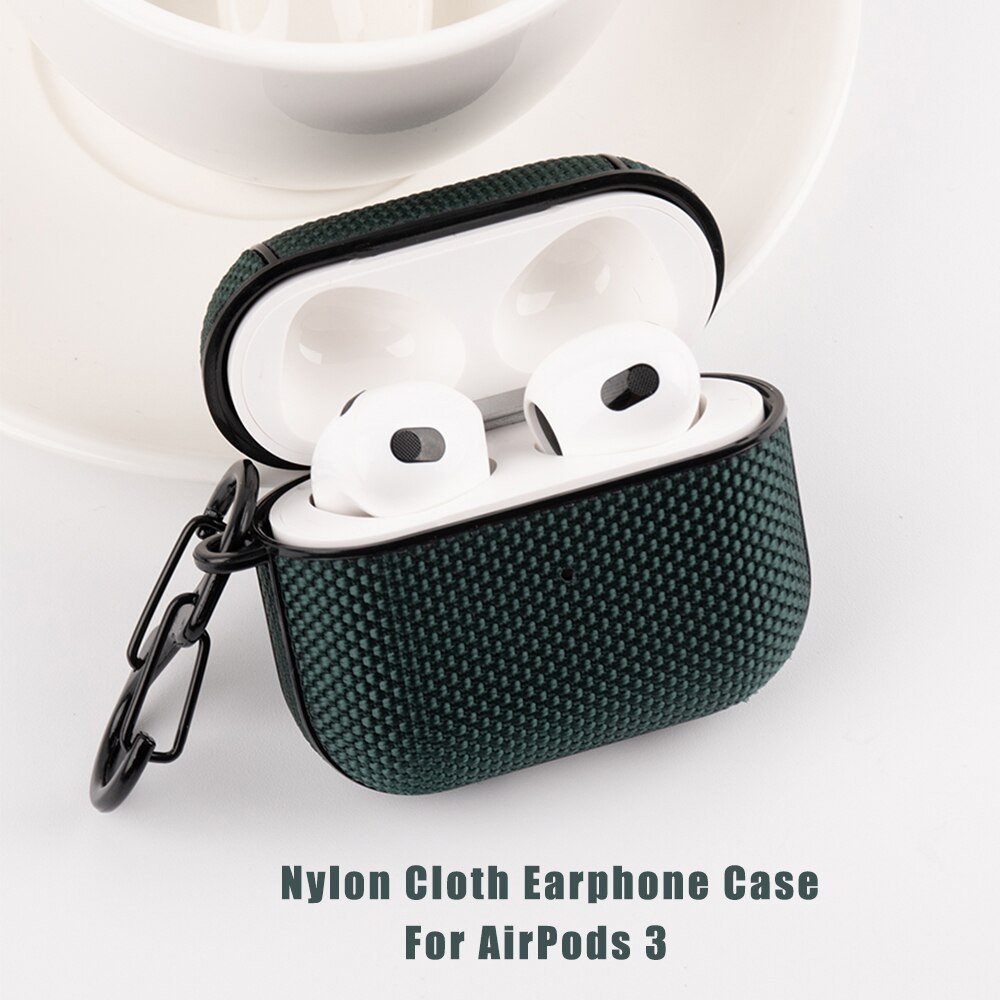 Vỏ bảo vệ hộp sạc tai nghe không dây Apple Air Pods 3 bằng vải nylon chống nước