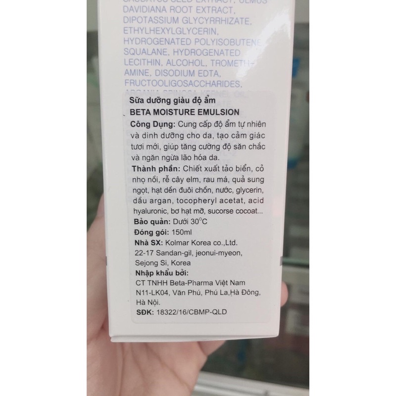 Sữa dưỡng ẩm Beta Moisture elmusion ( áp mã giảm giá)