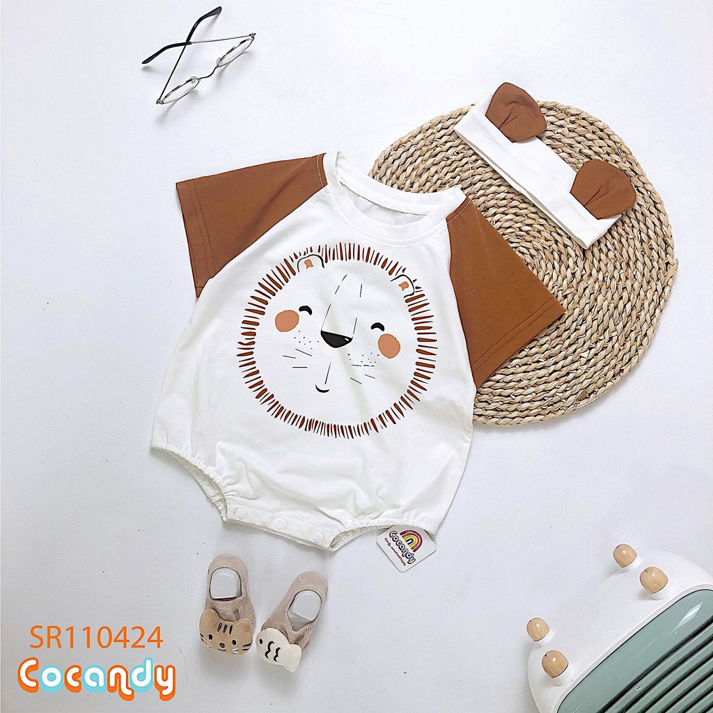 Bodysuit cho bé -Bodysuit chất liệu thun cotton họa tiết dễ thương của COCANDY mã SR1101