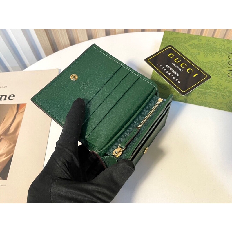 Ví gập mini nhiều ngăn cao cấp thương hiệu Gucci GC/GG da thật