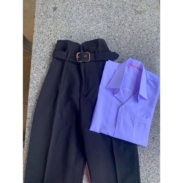 QUẦN TÂY LƯNG CAO NỊT VUÔNG