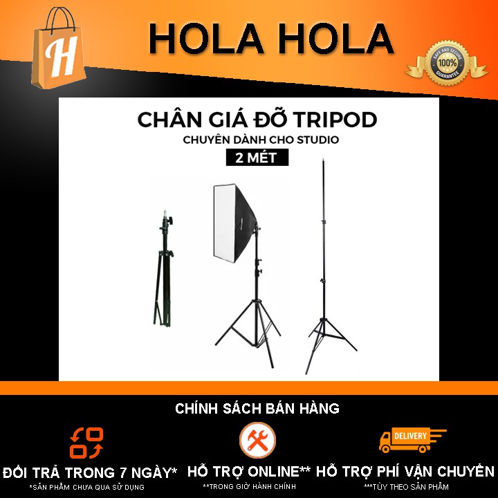 ⚡GIAO HỎA TỐC⚡Chân giá đỡ Tripod Studio 2 Mét - chân đèn studio, tripod đa năng, dùng chụp ảnh, quay phim, livestream