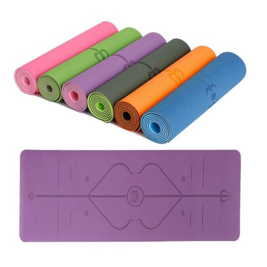 Thảm tập YOGA ĐịnhTuyến TPE 2 lớp chống trơn, thảm tập GYM CAO CẤP 2 LỚP 6mm- 8mm định tuyến cao cấp.