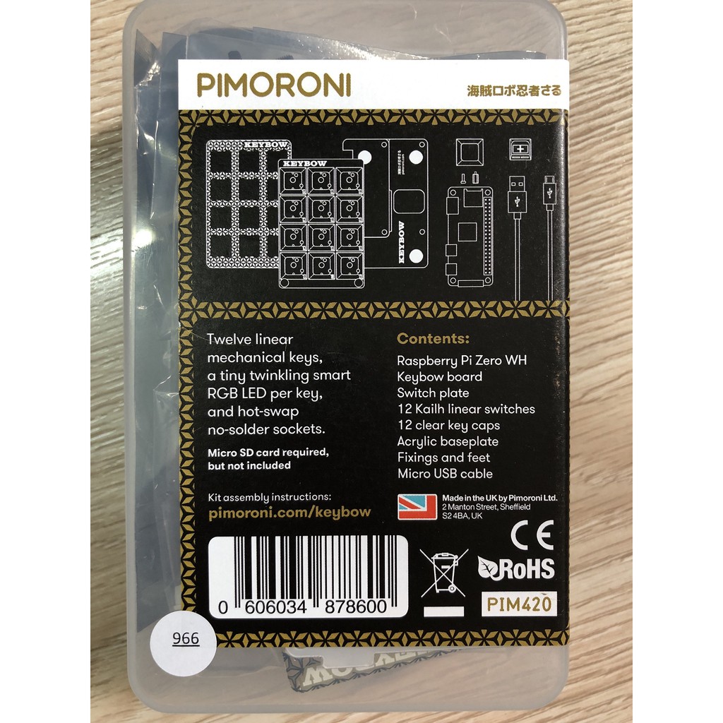 Bàn phím cơ RGB tự tháo lắp Pimoroni Keybow hàng chính hãng