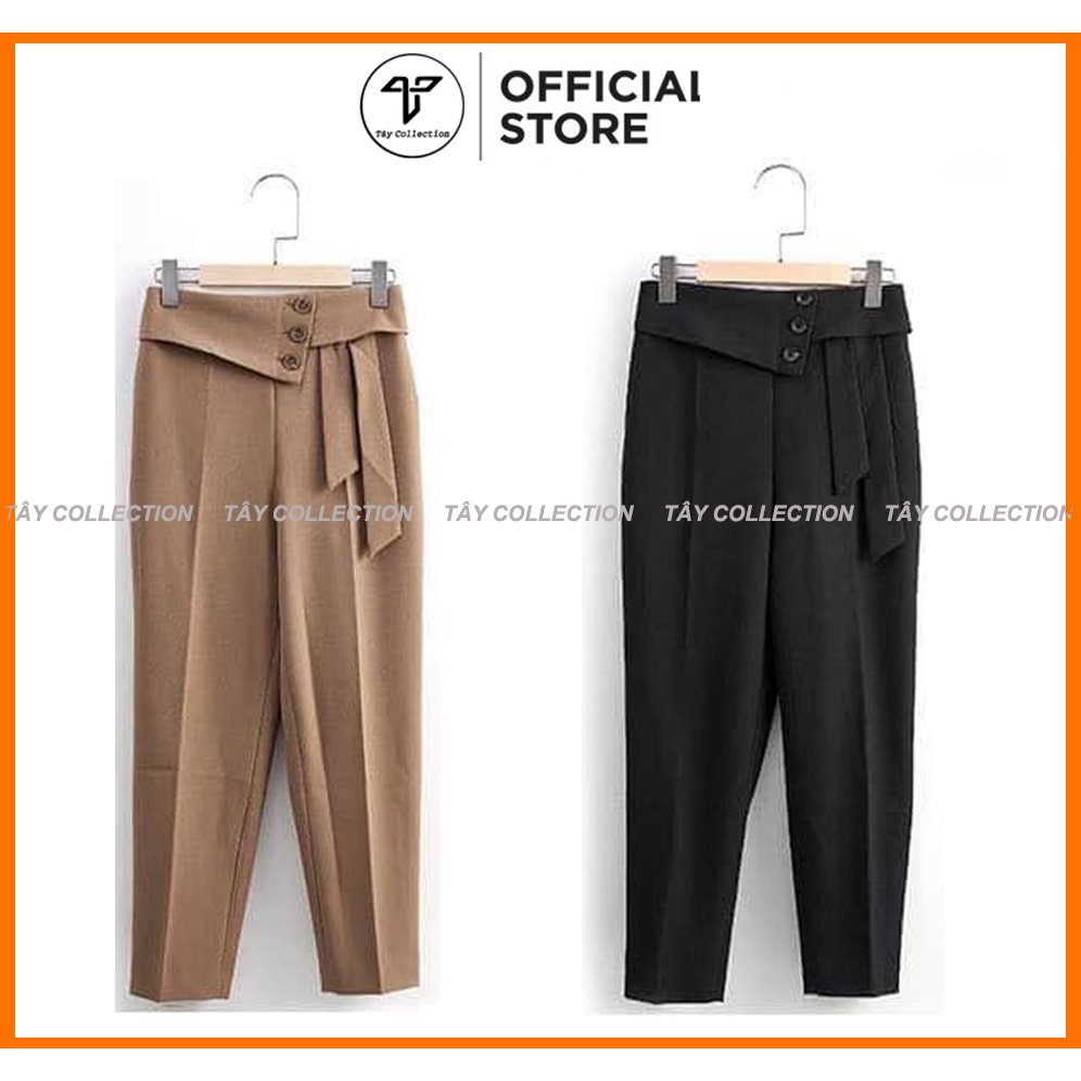Quần tây dáng baggy phối đai bản to 3 khuy TÂY COLLECTION
