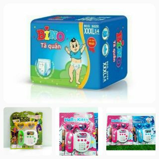 (Tặng đt có nhạc)Bộ 2 gói tả quần Bino Sumo XXXL14