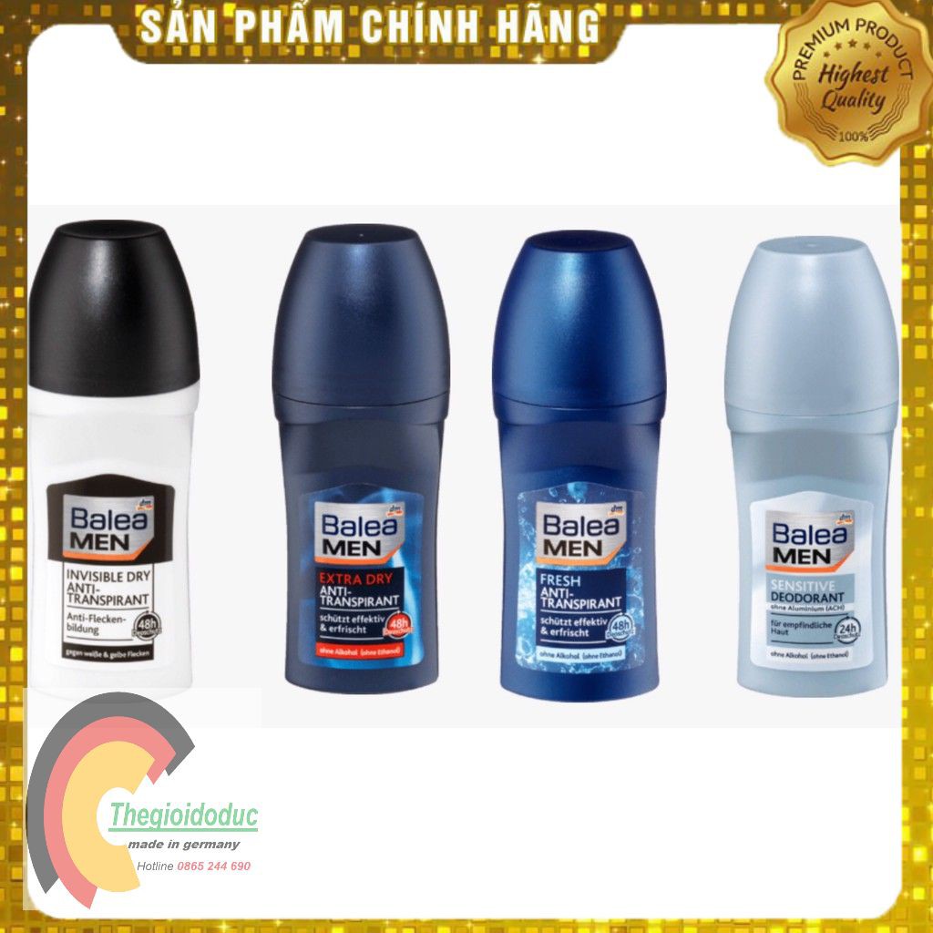 Lăn khử mùi cơ thể 48h cho nam Balea Men của Đức, 50ml,