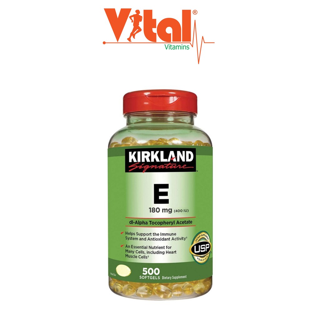 Viên Bổ Sung Vitamin E 400iu - 500 viên Kirkland của Mỹ