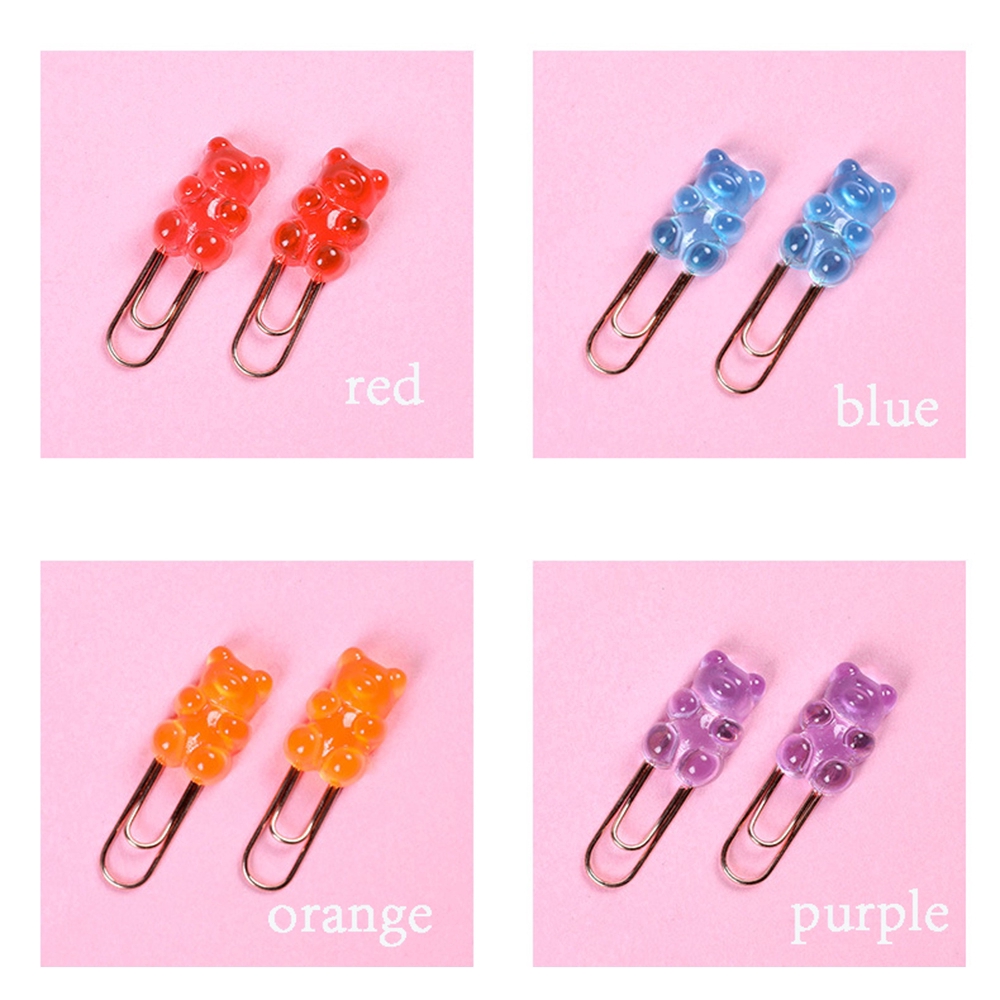 Bộ 2 kẹp giấy hình gấu dễ thương