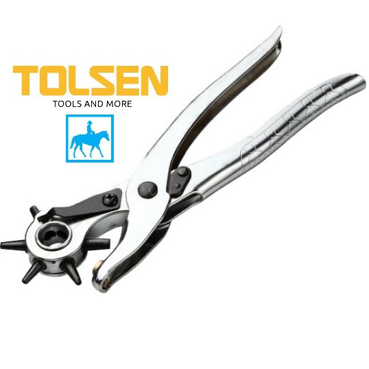 Kìm Bấm Lỗ Dây Nịt Bóp Túi Xách Trợ Lực 9inch 220mm 40Cr TOLSEN 10101