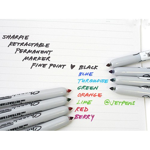 Bút lông dầu ngòi bấm vẽ đa chất liệu Sharpie Retractable Fine Point 0.9mm (Cây lẻ)