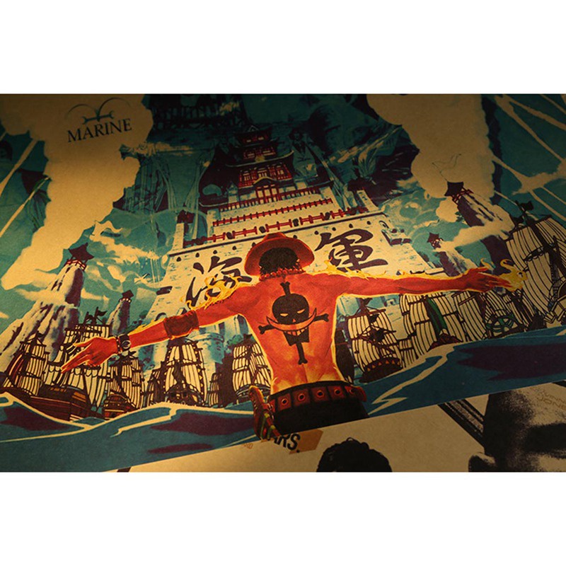 Giấy dán tường hoạt hình One Piece 3D