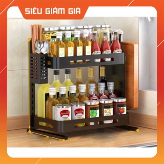 Kệ gia vị 2 tầng, Kệ đựng đồ nhà bếp 2 tầng Tủ Lạnh Shop