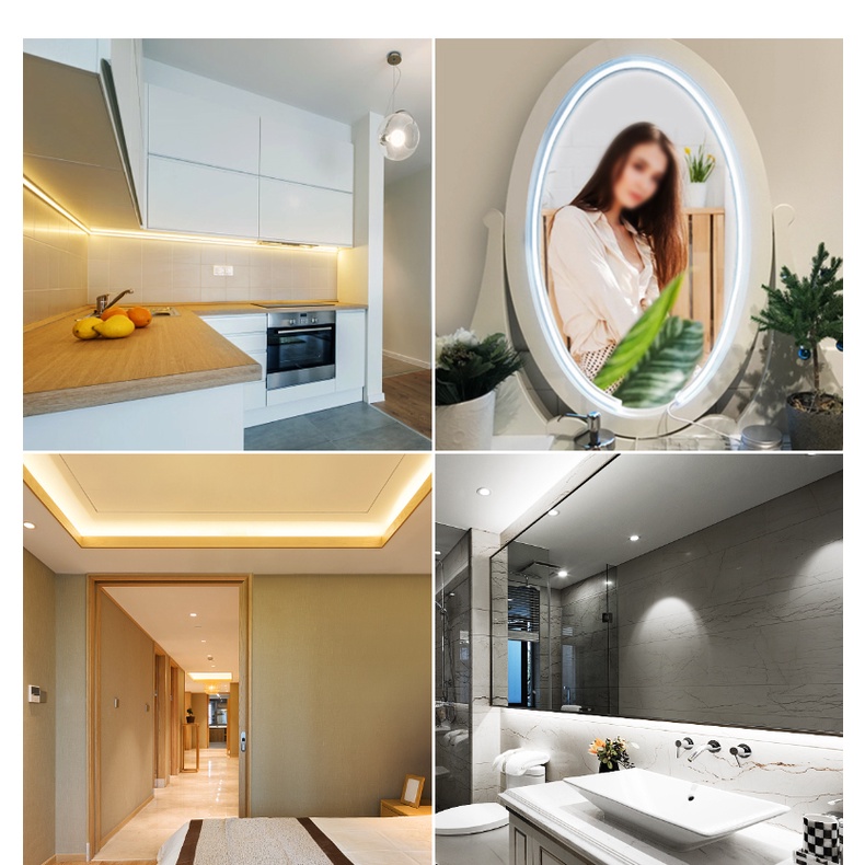 Dải Đèn LED Cảm Biến Chạm Bằng Silicone Linh Hoạt DC12V Trang Trí Nhà Cửa