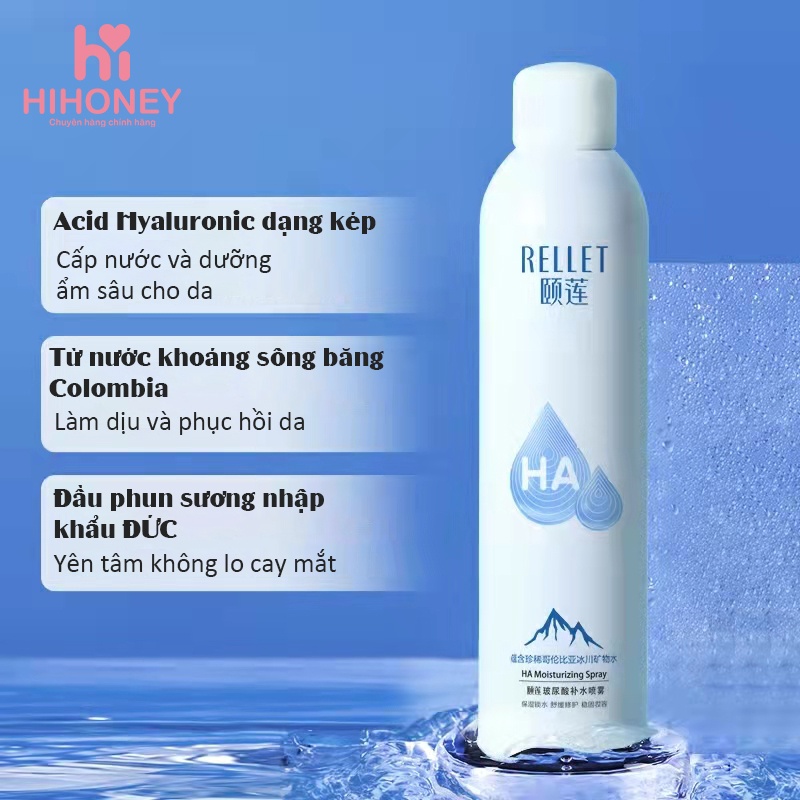 []   Xịt khoáng cấp ẩm làm dịu da RELLET chính hãng - nội địa Trung (300ml)