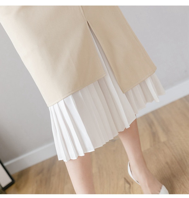 chân váy dáng suông phối xòe dài 80cm