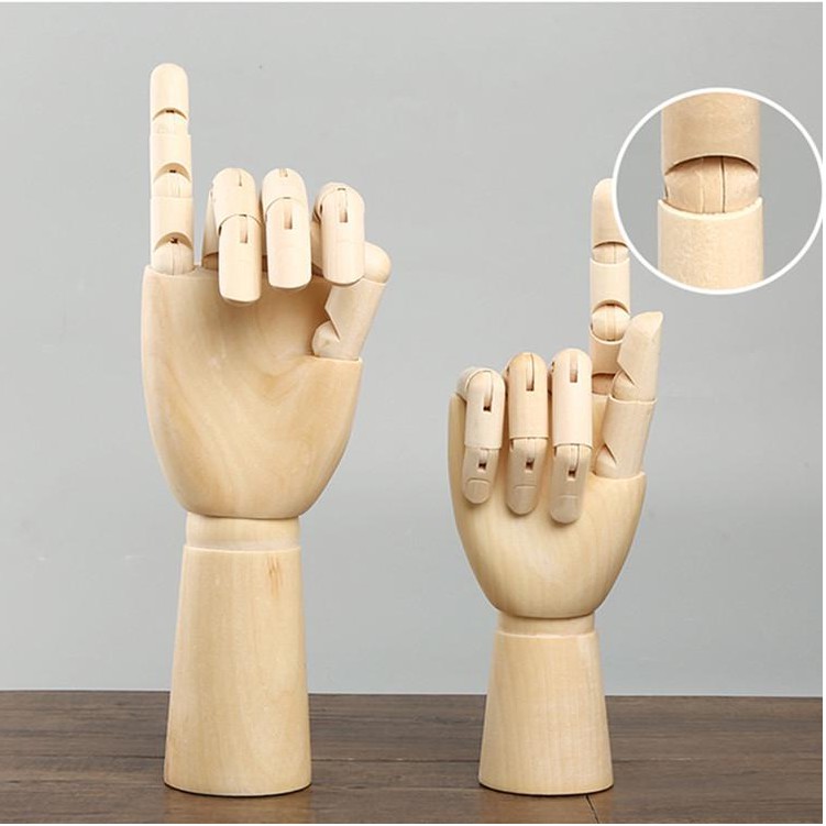 Lalunavn Bàn tay gỗ mô hình mỹ thuật, thiết kế, hội họa - Artists Wooden Hand - B1