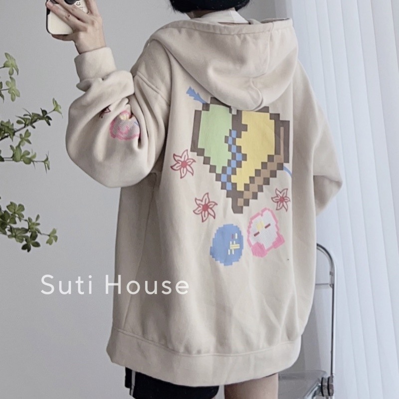 Áo Hoodie Zip EATILEXO ICON Màu Kem Form Rộng - Suti House