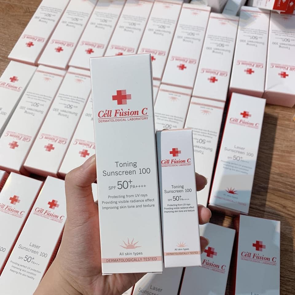 Kem Chống Nắng Nâng Tone Cell Fusion C Hàn Quốc - CELL FUSION TONING HỒNG