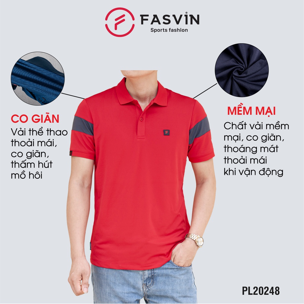 Áo polo nam Fasvin PL20248.HN chất thun lạnh coolmax thoáng mát trẻ trung năng động | BigBuy360 - bigbuy360.vn