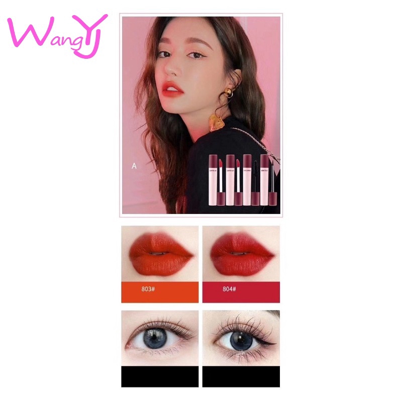 [Hàng mới về] Bộ sản phẩm 4 món son kem + mascara + bút kẻ mắt + bút kẻ chân mày dạng ống hình điếu thuốc | BigBuy360 - bigbuy360.vn