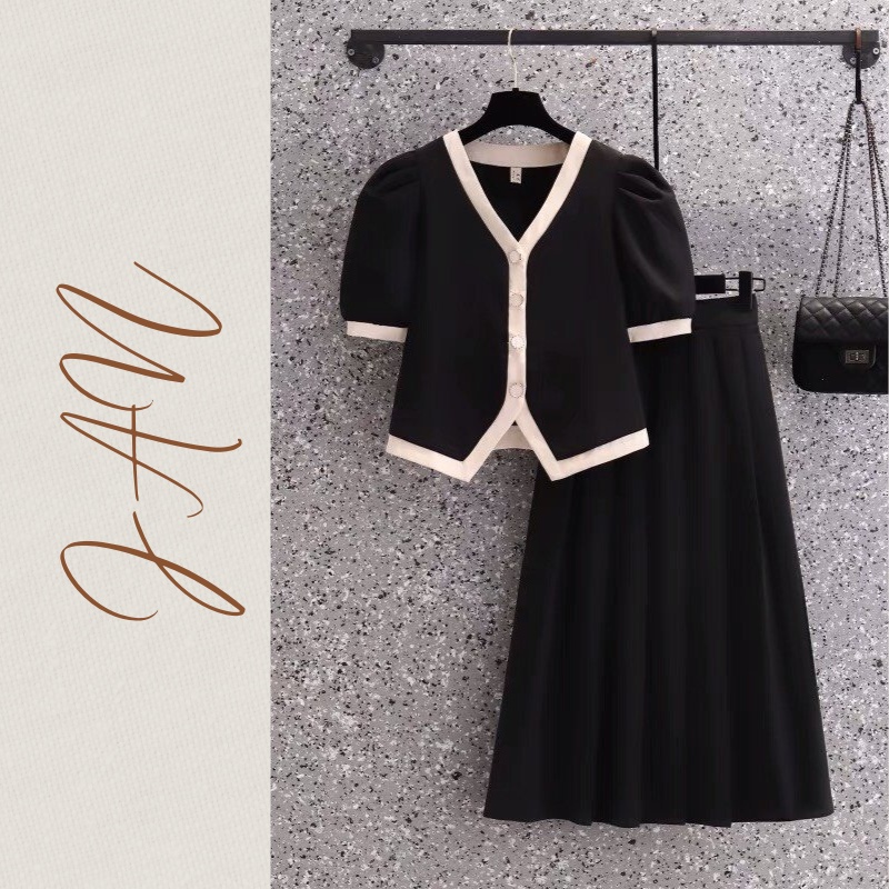 Set váy đen tay bồng JANDRESS lên fom chuẩn cực xinh s55