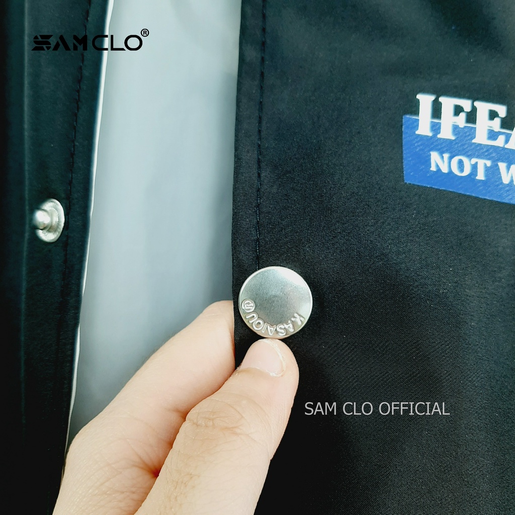 Áo khoác dù bomber 2 lớp nam nữ SAM CLO phong cách bóng chày form rộng unisex mặc cặp - couple in chữ INFEAT SỐ 5