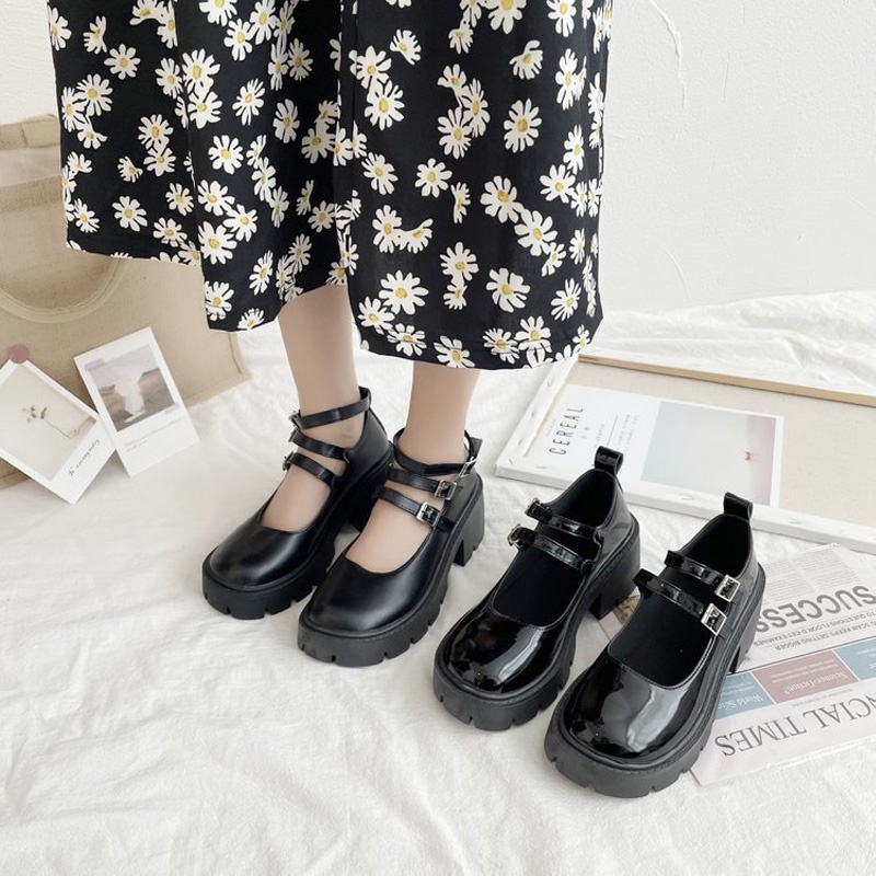 Giày Lolita ĐẾ CAO 6cm 3 quai Ulzzang Hàn Quốc Giá Rẻ LLT008-ZOEE