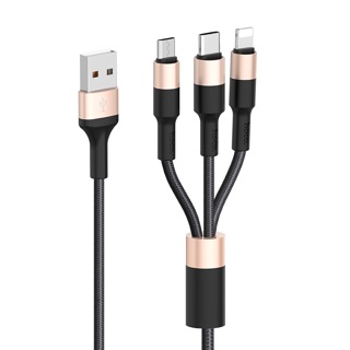 Cáp Hoco X26 - 3 đầu Lightning - Micro - USB type C 1M