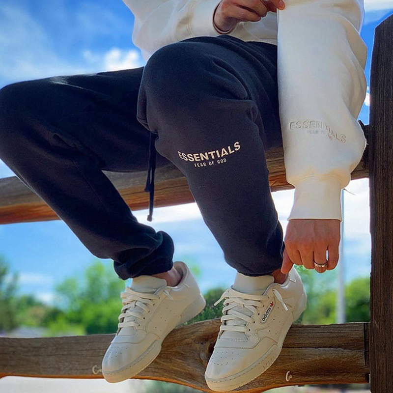 [Best Quality] Quần dài FOG Essentials phản quang, quần nỉ bông Essentials, Fear of god Pant SS21 BapeVN